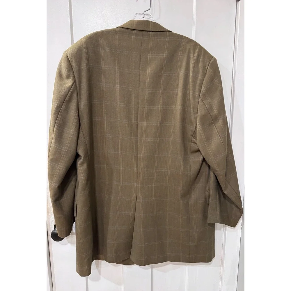 Taylor Richard's & Conger Mens Olive Herringbone Two Button Blazer ultra torto